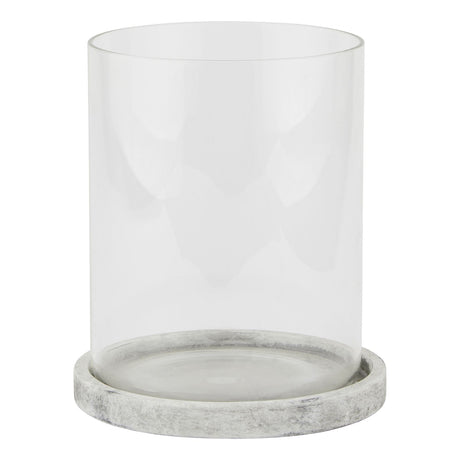 Athena Stone Large Hurricane Lantern WHITE CERAMIC Shades 4 Seasons