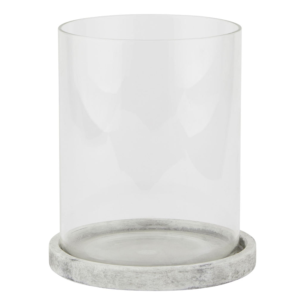 Athena Stone Large Hurricane Lantern WHITE CERAMIC Shades 4 Seasons