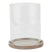 Siena Brown Large Hurricane Lantern BROWN CERAMIC Shades 4 Seasons