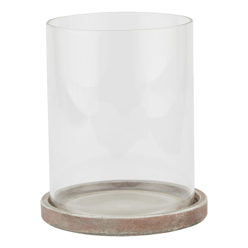 Siena Brown Large Hurricane Lantern BROWN CERAMIC Shades 4 Seasons
