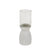 Shades 4 Seasons Hurricane Lantern with a textured white base and clear glass top for elegant decoration