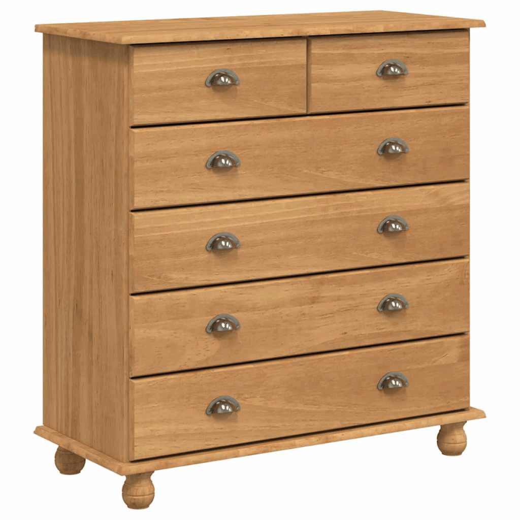 vidaXL Hutch with Drawer Brown 91 x 40 x 200.5 cm Solid Pine wood vidaXL