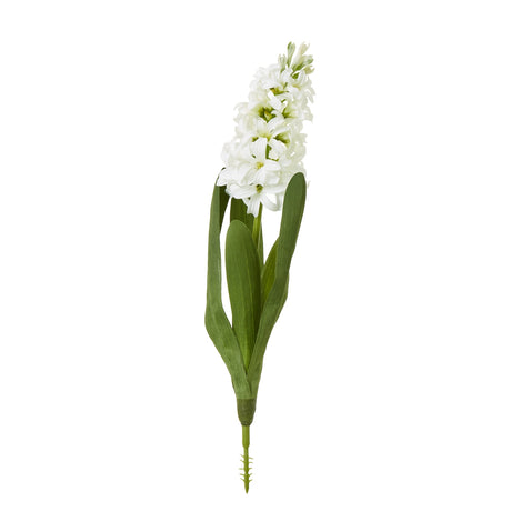 Shades 4 Seasons White Hyacinth Stem - Artificial Flower WHITE PLASTIC Shades 4 Seasons