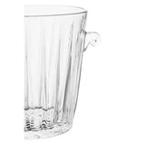 Orsina elegant glass Ice Bucket with ribbed design and stylish handle for chilling beverages