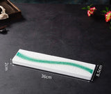 Nisu Home Ichi Dishes Serving Plate with Elegant Green Stripe, 36cm Long and 8.5cm Wide