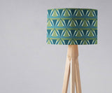 Stylish Green and Blue Art Deco Lampshade by Shadow Bright