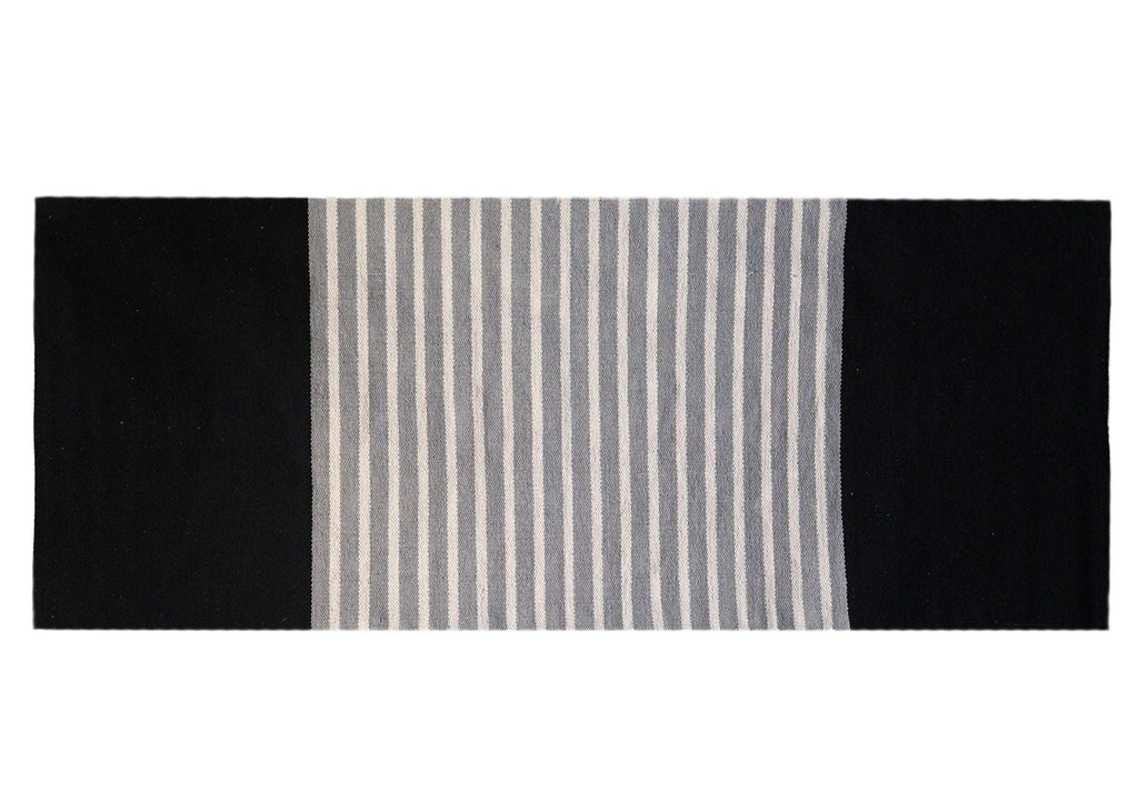 Shades 4 Seasons Indian Cotton Rug - Soft & Durable Black Shades 4 Seasons