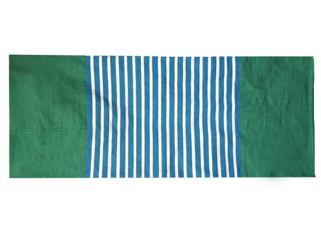 Shades 4 Seasons Indian Cotton Rug - Soft & Durable Green Shades 4 Seasons