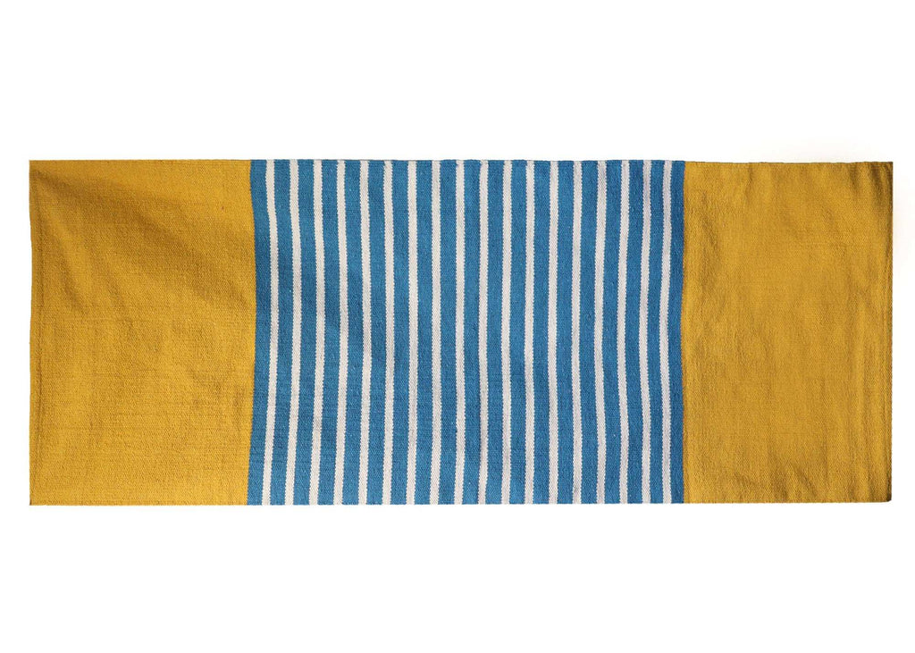 Shades 4 Seasons Indian Cotton Rug - Soft & Durable Yellow Shades 4 Seasons
