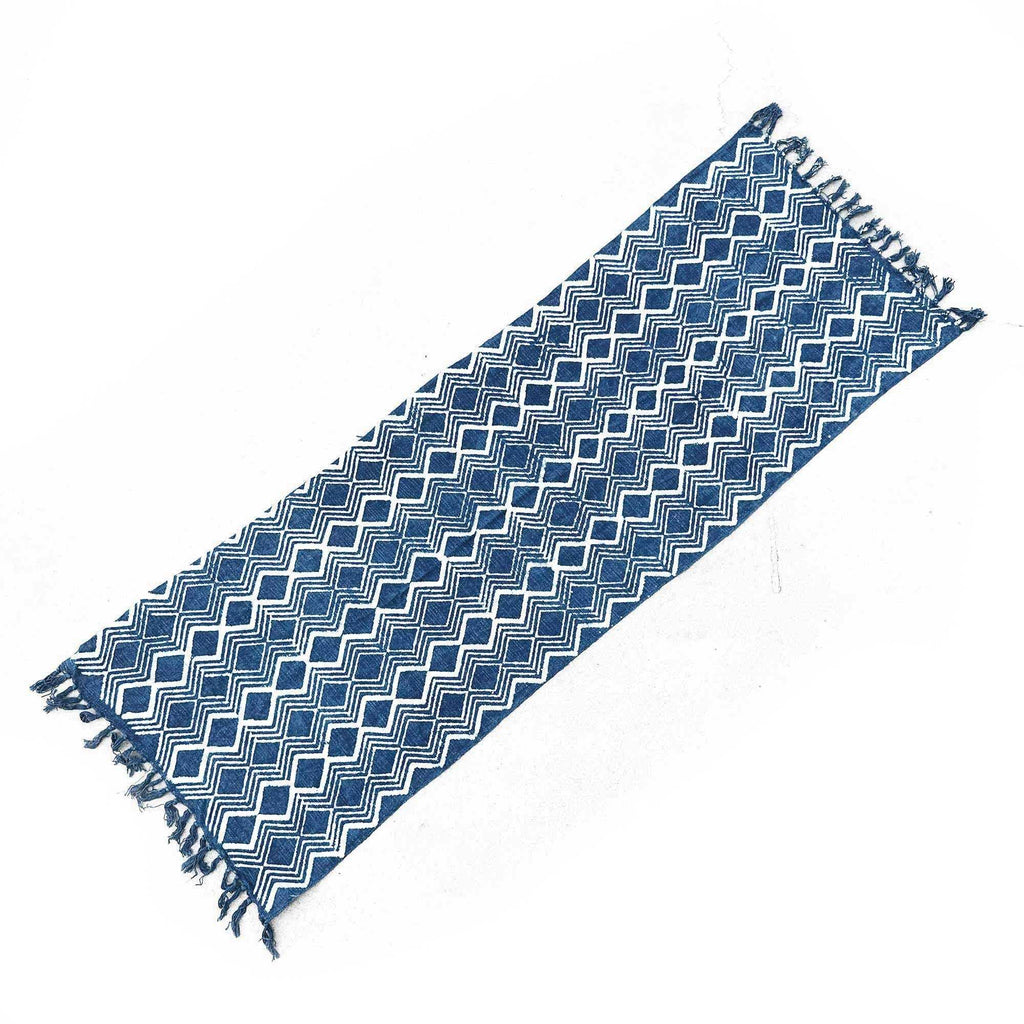 Handmade Indigo Runner - 170x60cm - Heerak Patern AW-Dropship