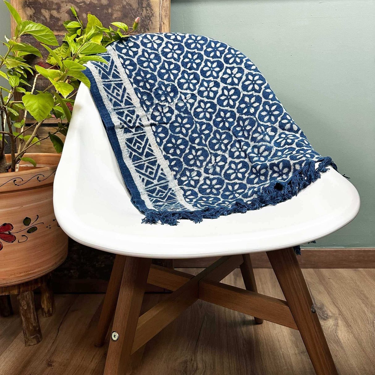 Handmade Indigo Runner - 170x60cm - Madjid Tiles AW-Dropship