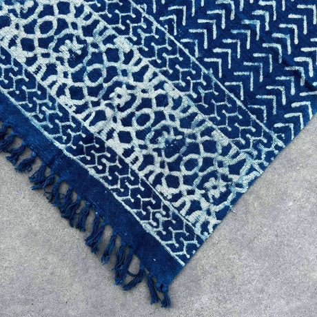 Handmade Indigo Throw - 170x120cm - Seedha Arrows AW-Dropship