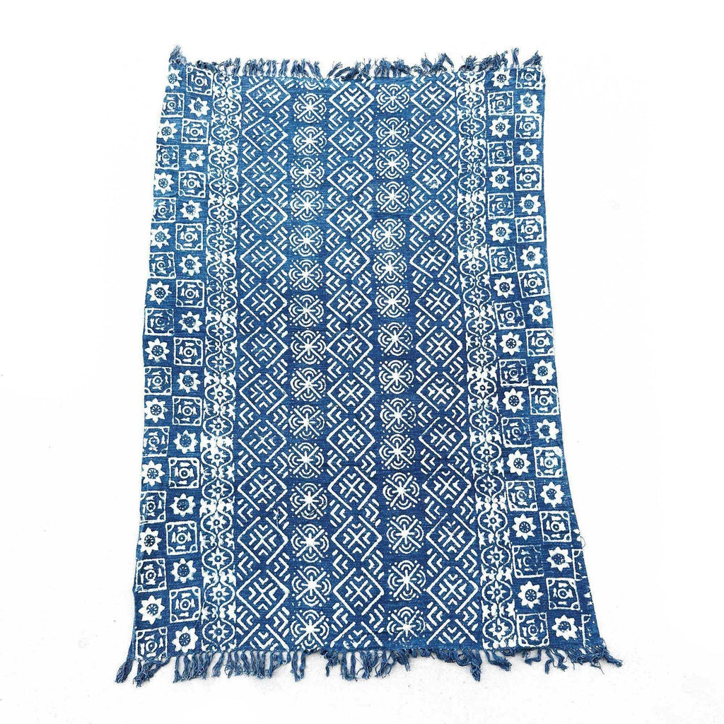Handmade Indigo Throw - 170x120cm - Desi Stripes AW-Dropship