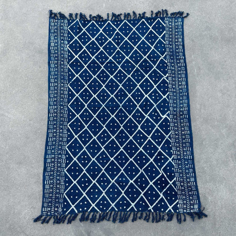 Handmade Indigo Throw - 170x120cm - Midnight Heerak AW-Dropship