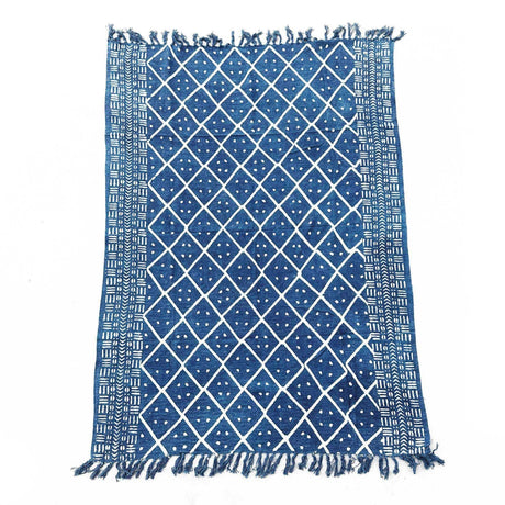 Handmade Indigo Throw - 170x120cm - Midnight Heerak AW-Dropship