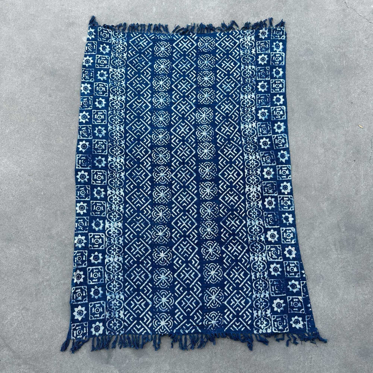 Handmade Indigo Throw - 170x120cm - Desi Stripes AW-Dropship
