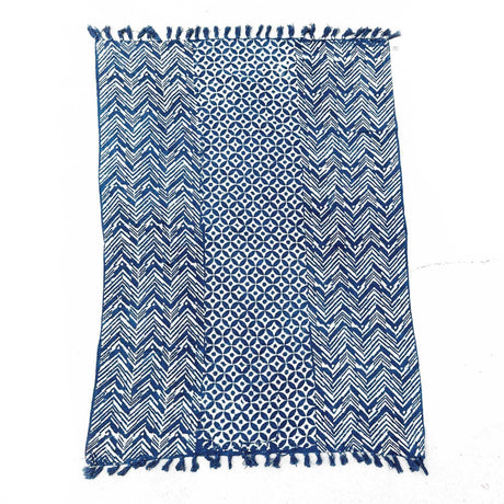 Handmade Indigo Throw - 170x120cm - Namoona Waves AW-Dropship