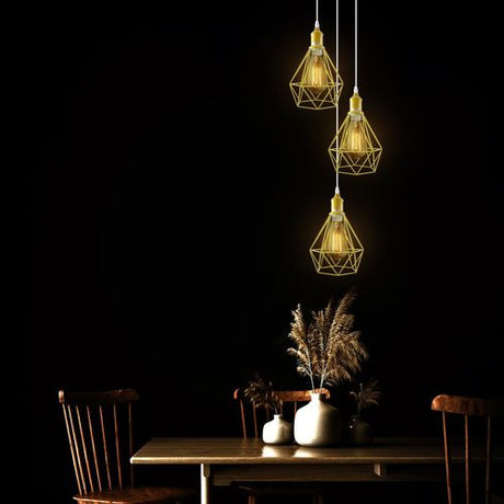 3 Head pendant Industrial Ceiling Light Fitting Metal Vintage Lamp Un-branded