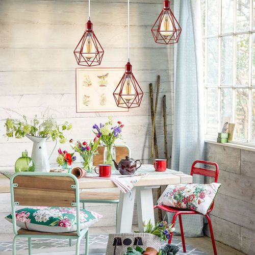 Pendant Industrial Ceiling Light Fitting, Metal Open Style Vintage Lamp Shade Un-branded