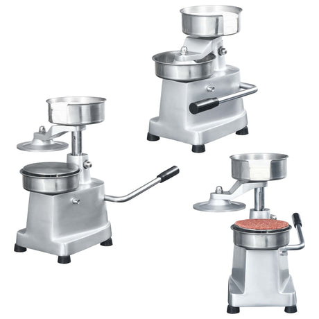 vidaXL Hamburger Press Machine with 500 Patty Papers Aluminium 10 cm vidaXL