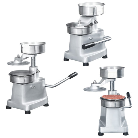 vidaXL Hamburger Press Machine with 500 Patty Papers Aluminium 10 cm vidaXL