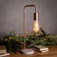 Copper Industrial Lamp With Stone Base Shades 4 Seasons