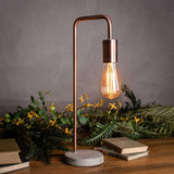 Copper Industrial Lamp With Stone Base Shades 4 Seasons