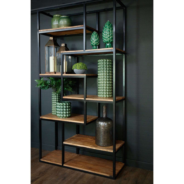Shades 4 Seasons Industrial Shelf Unit with Wood & Metal Shades 4 Seasons