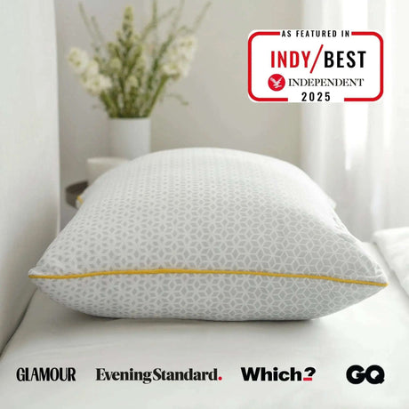 Brightr Sleep Hybrid Adjustable Pillow with a breathable cover for ultimate comfort and neck support