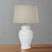 White Ceramic Ginger Jar Lamp With Linen Shade WHITE CERAMIC Shades 4 Seasons