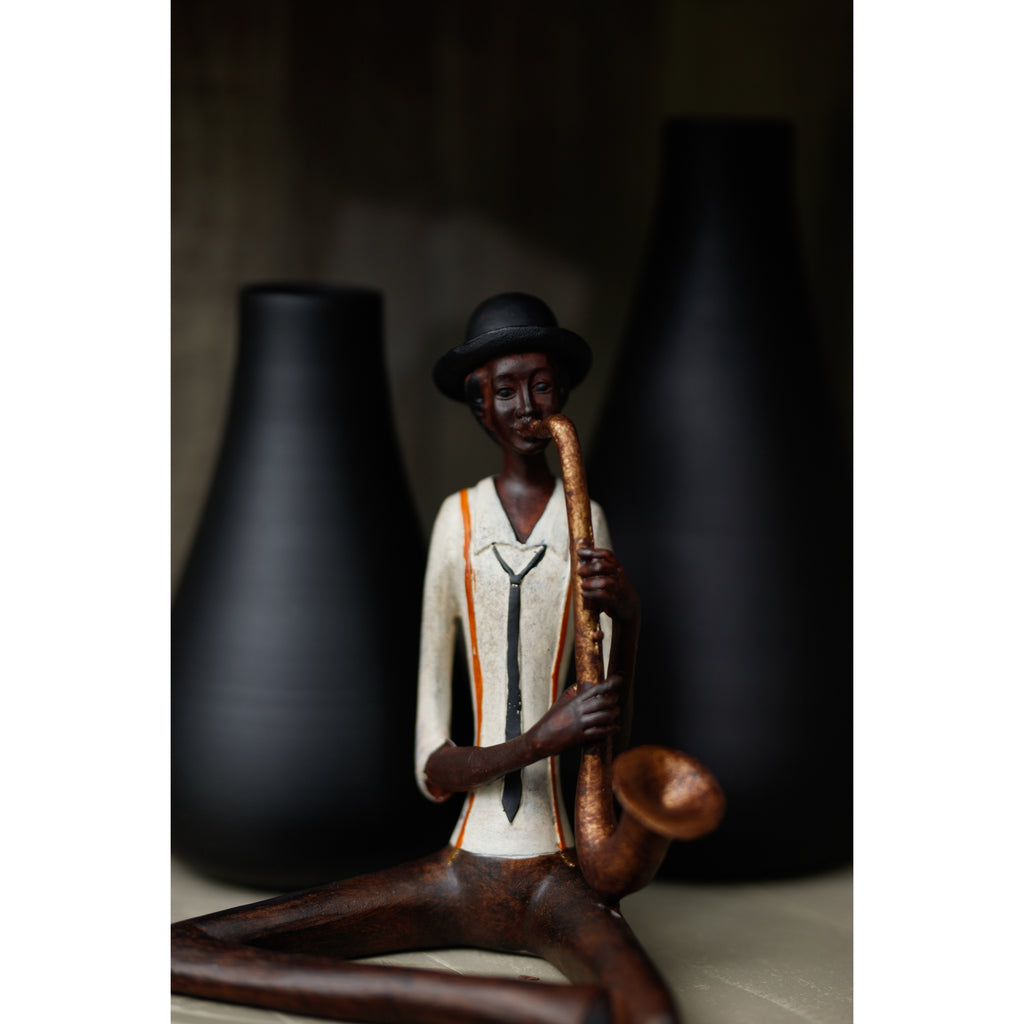 Shades 4 Seasons Jazz Band Saxophonist Figurine Ornament Shades 4 Seasons