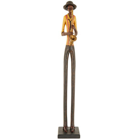 Shades 4 Seasons Jazz Band Saxophonist Figurine Ornament BROWN RESIN Shades 4 Seasons