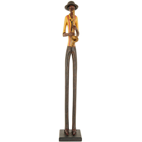 Shades 4 Seasons Jazz Band Saxophonist Figurine Ornament BROWN RESIN Shades 4 Seasons