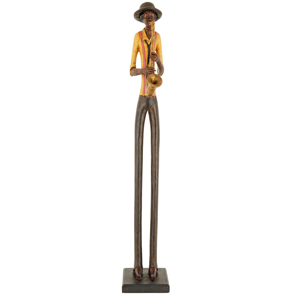 Shades 4 Seasons Jazz Band Saxophonist Figurine Ornament BROWN RESIN Shades 4 Seasons