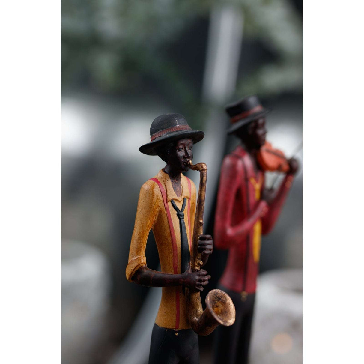 Shades 4 Seasons Jazz Band Violinist Figurine Ornament Shades 4 Seasons