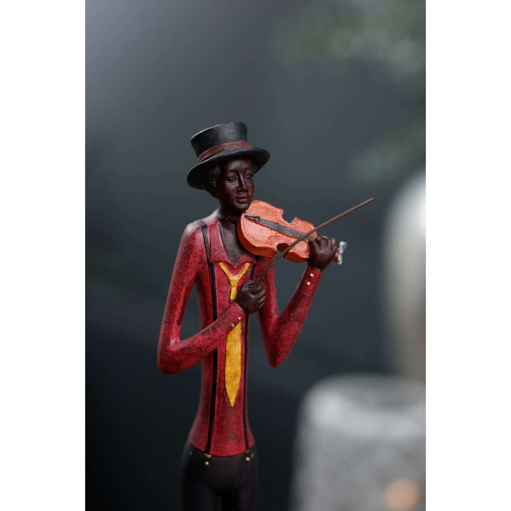 Shades 4 Seasons Jazz Band Violinist Figurine Ornament Shades 4 Seasons