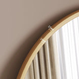 Jobu Home Arched Mirror with a sleek frame and detailed measurements displayed