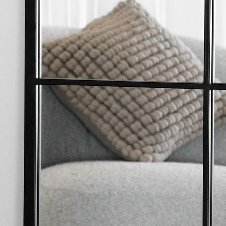 Jobu Home Grid Mirror with Black Frame and Stylish Design for Modern Interiors