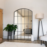 Jobu Home Window Mirror with an elegant arched design, ideal for enhancing modern interior spaces