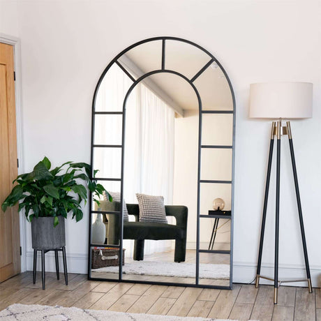 Jobu Home Window Mirror with a stylish arch design, perfect for modern home decor
