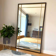 Jobu Home Window Mirror with Elegant Gold Frame for Brightening Any Room