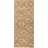 Natural Jute Rug with a Geometric Diamond Pattern for Eco-Friendly Home Decor