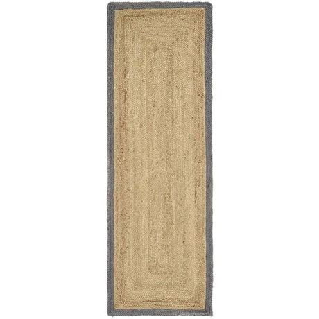 Natural Jute Rug with a Grey Border, Perfect for Adding Warmth to Your Home Decor