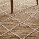 Natural Jute Rug with Geometric Pattern and Soft Texture for Eco-Friendly Home Decor