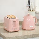 Wise Galleria Kettle and 2 Slice Toaster Set in Pink with Stylish Design for Modern Kitchens