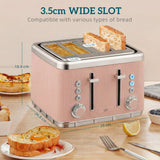 Wise Galleria Kettle and Toaster Set with wide slots for various bread types in a stylish kitchen setting