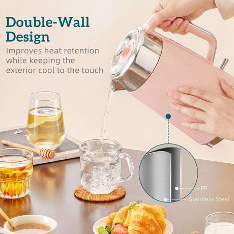 Wise Galleria Kettle and Toaster Set featuring a stylish design with double-wall construction for heat retention