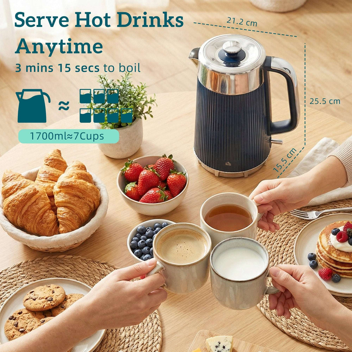 Wise Galleria Kettle and Toaster Set for serving hot drinks quickly with stylish kitchen accessories