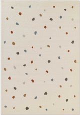 Soft Kids Rug featuring a playful design with scattered colourful dots on a cream background