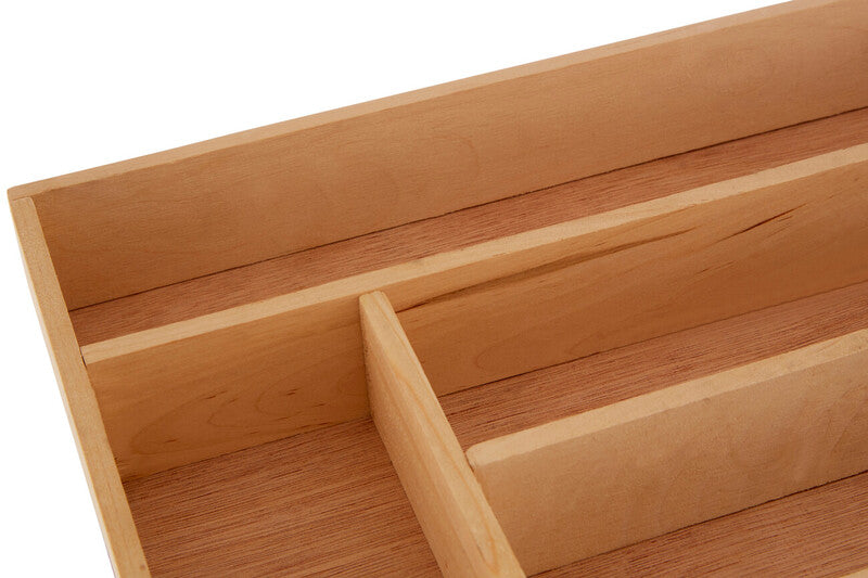 Orsina Wooden Cutlery Tray with Multiple Compartments for Organising Kitchen Utensils